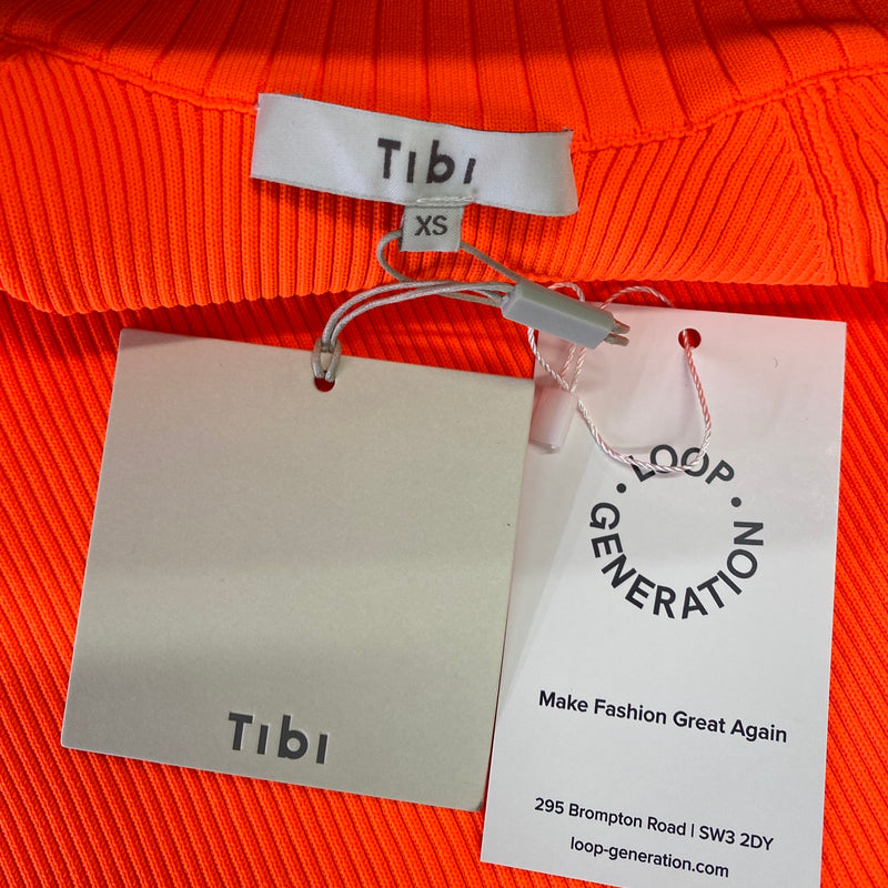 TIBI neon orange zipped cardigan