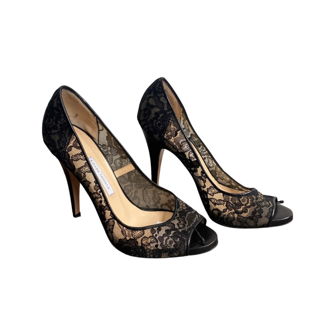 Black lace deals stilettos