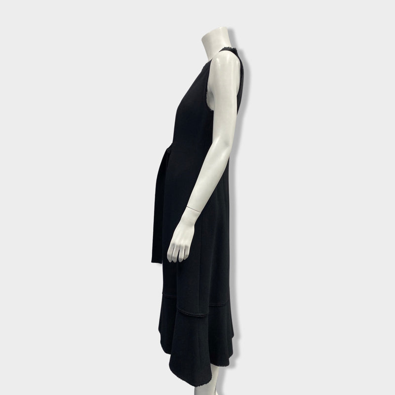 PROENZA SCHOULER black viscose and silk sleeveless dress