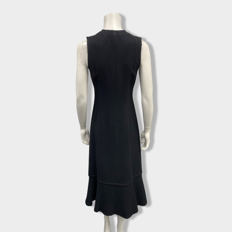PROENZA SCHOULER black viscose and silk sleeveless dress