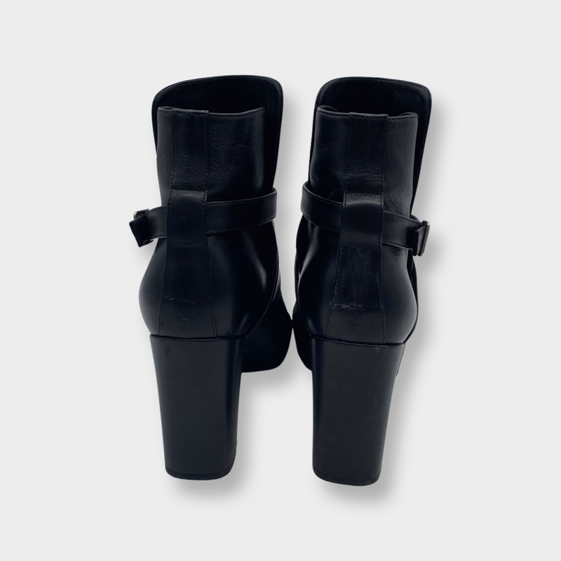 Saint Laurent black leather ankle boots