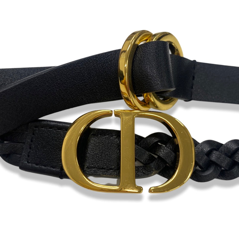 CHRISTIAN DIOR double weave leather belt