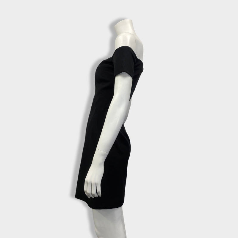 second-hand RAEY black silk dress | Size UK8
