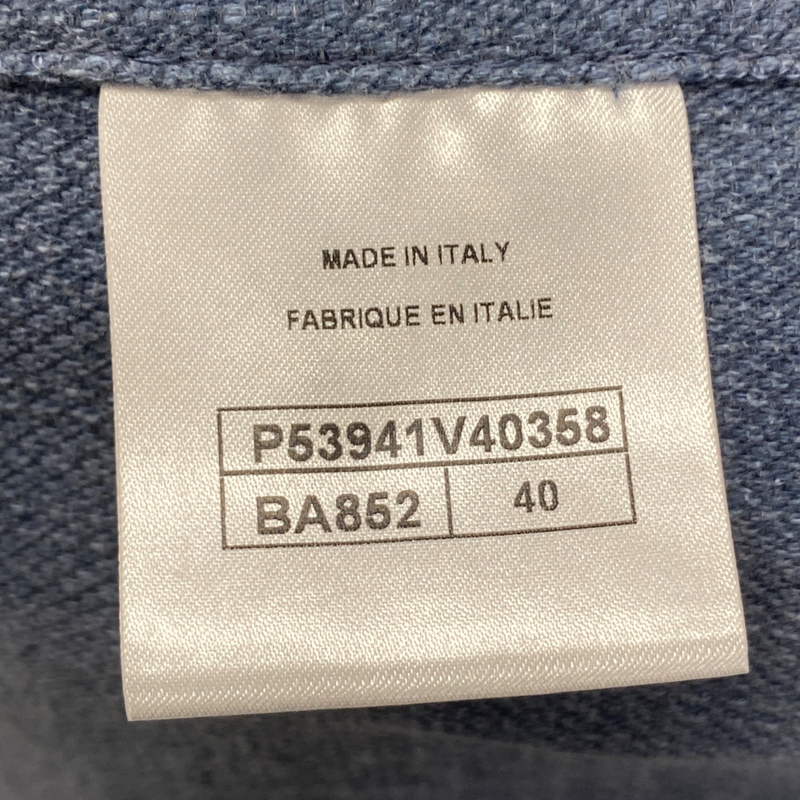 CHANEL blue cotton cropped jackets