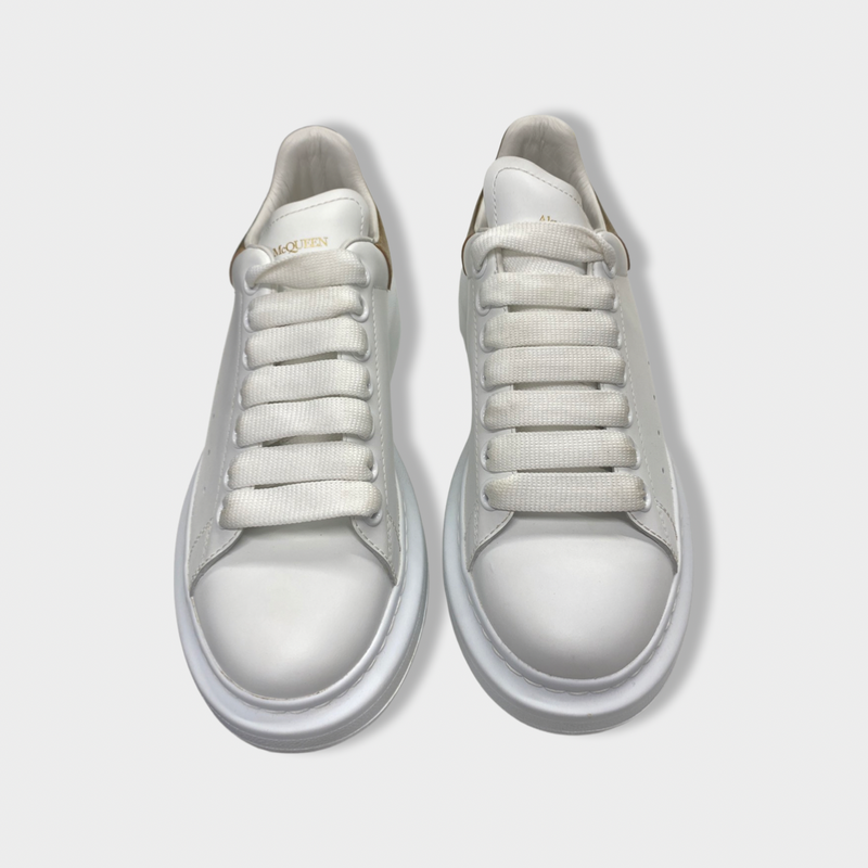 pre-loved ALEXANDER MCQUEEN white leather trainers | Size EU37 UK4