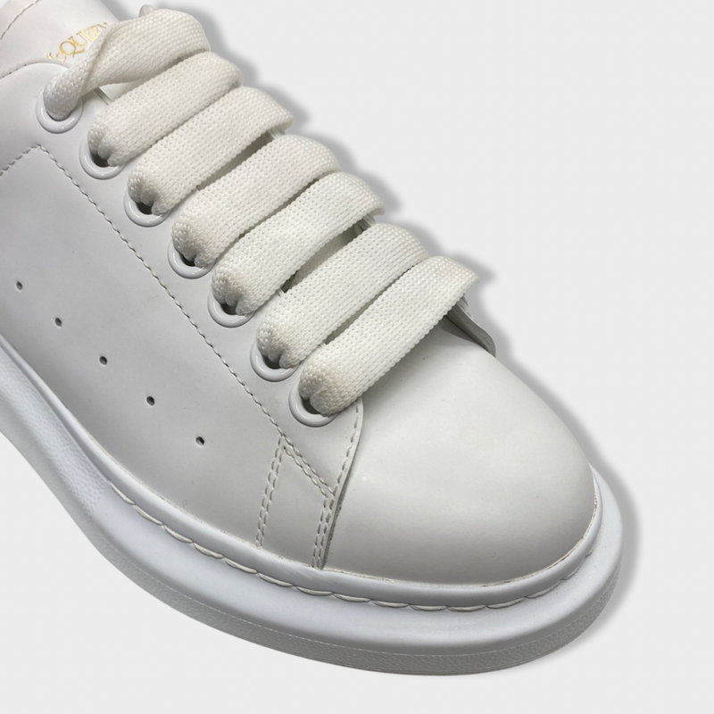 second-hand ALEXANDER MCQUEEN white leather trainers | Size EU37 UK4