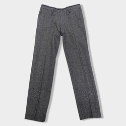 pre-owned DOCE&GABBANA D&G grey wool checked trousers | Size IT48
