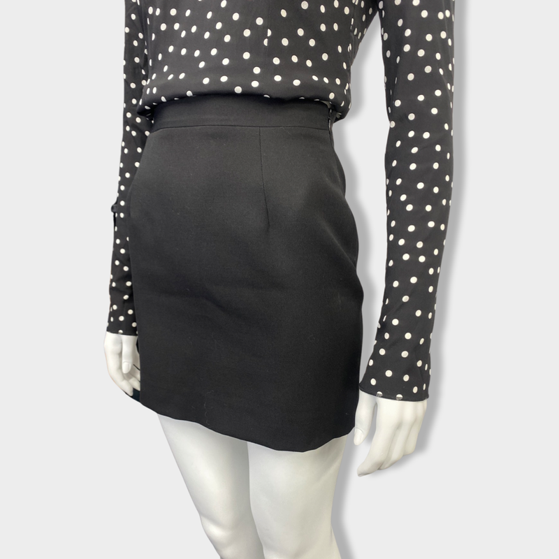 pre-owned ALESSANDRA RICH black mini skirt | Size UK6