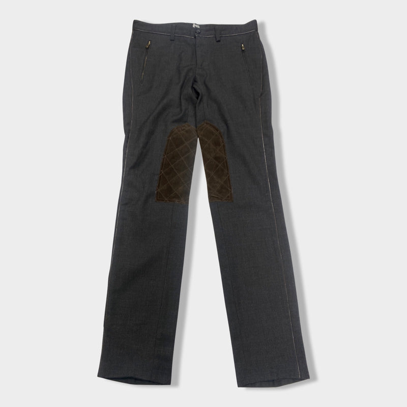 pre-owned DOLCE&GABBANA D&G grey wool and polyester trousers | Size IT46