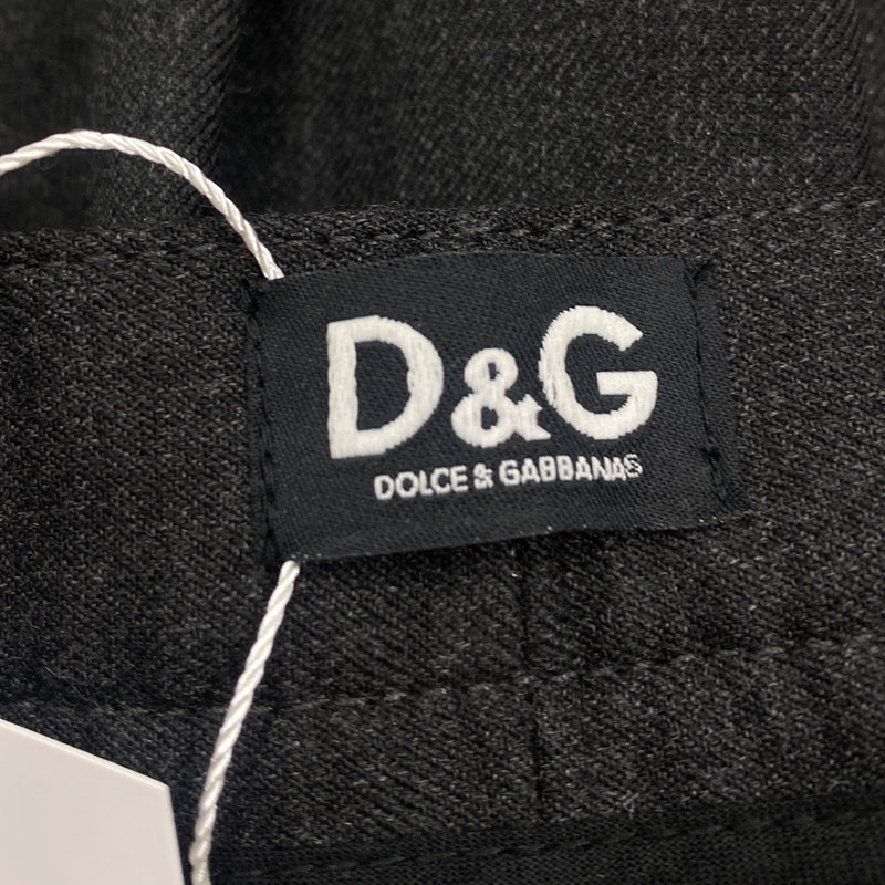 DOLCE&GABBANA D&G grey wool and polyester trousers