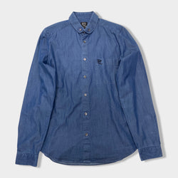 pre-owned ALEXANDER MCQUEEN MCQ navy cotton shirt | Size M