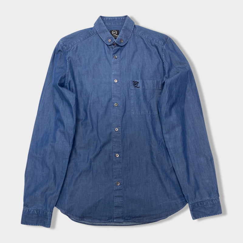 pre-owned ALEXANDER MCQUEEN MCQ navy cotton shirt | Size M