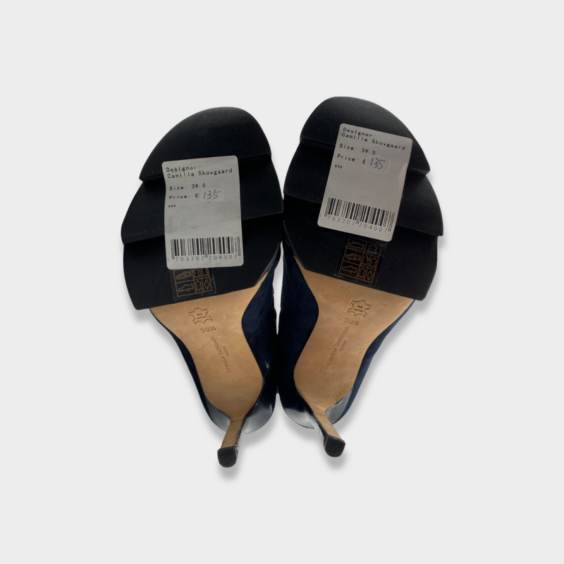 CAMILLA SKOVGAARD navy and black heels