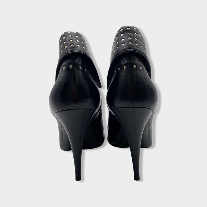 TABITHA SIMMONS black studded leather boots