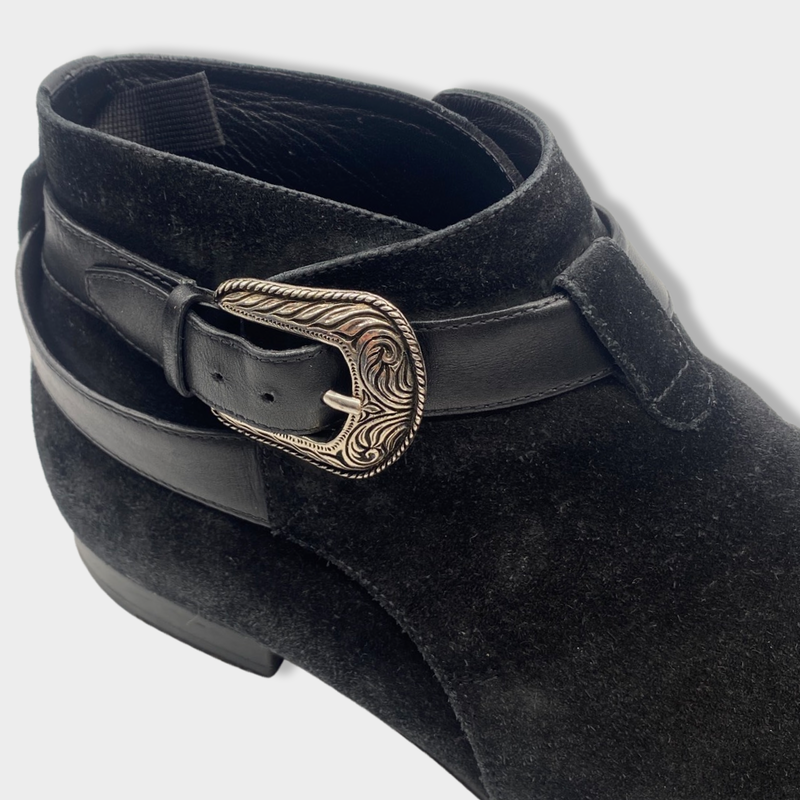 second-hand SAINT LAURENT black suede boots | Size EU42 UK8