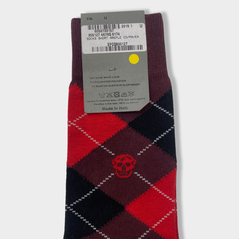 ALEXANDER MCQUEEN red woolen socks