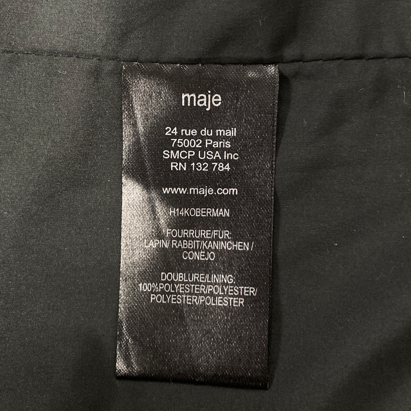 MAJE grey fur coat
