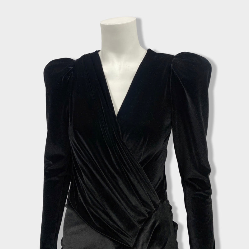 ALEXANDRE VAUTHIER black velvet mini dress