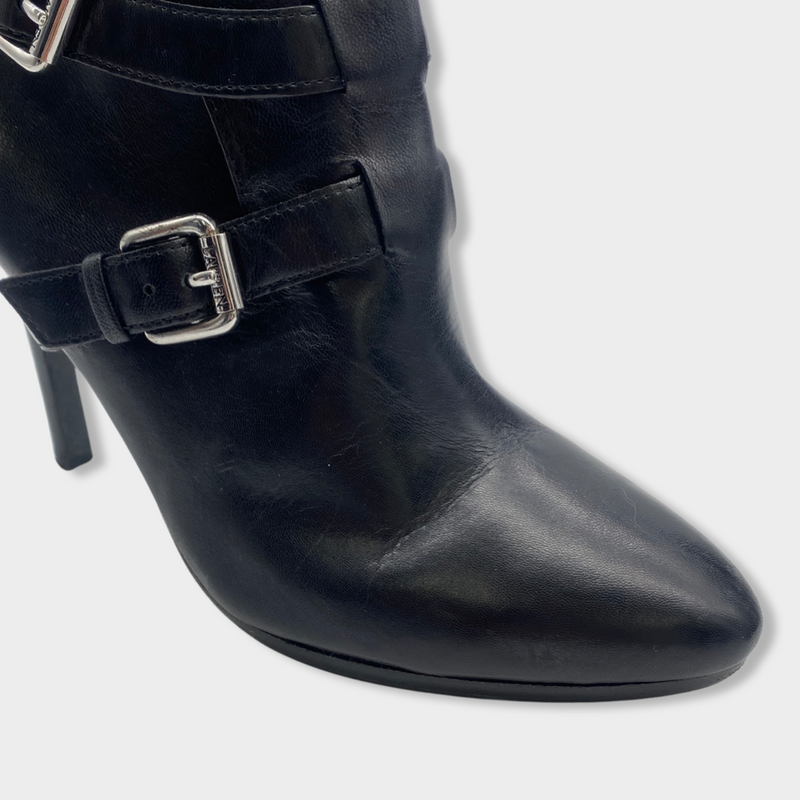 second-hand RALPH LAUREN black leather ankle boots | Size EU40 UK7