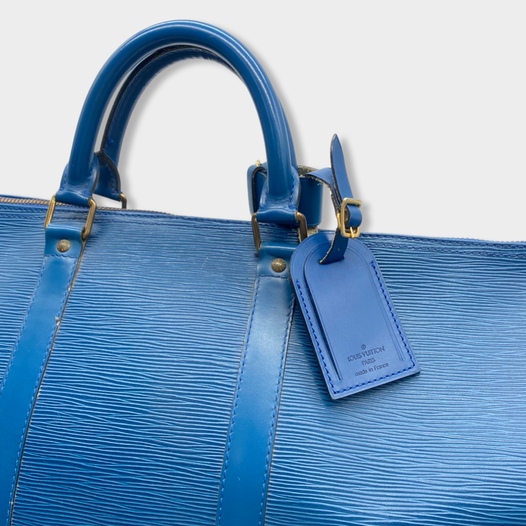 LOUIS VUITTON blue Speedy leather duffle bag – Loop Generation