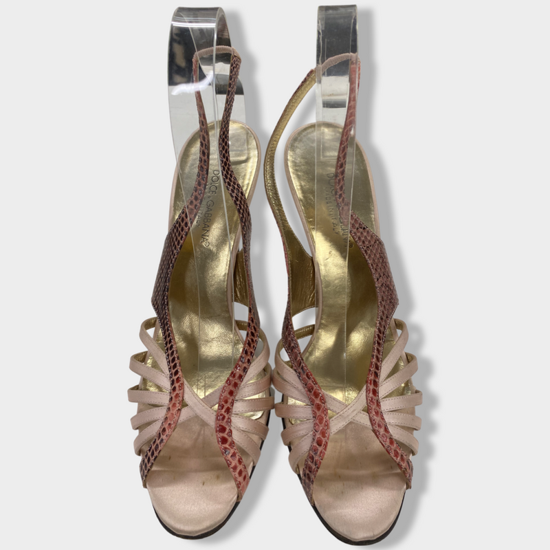 DOLCE & GABBANA snakeskin pink pumps