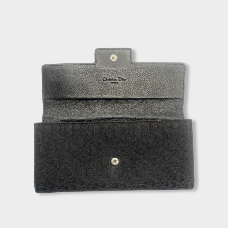 second-hand DIOR black canvas wallet