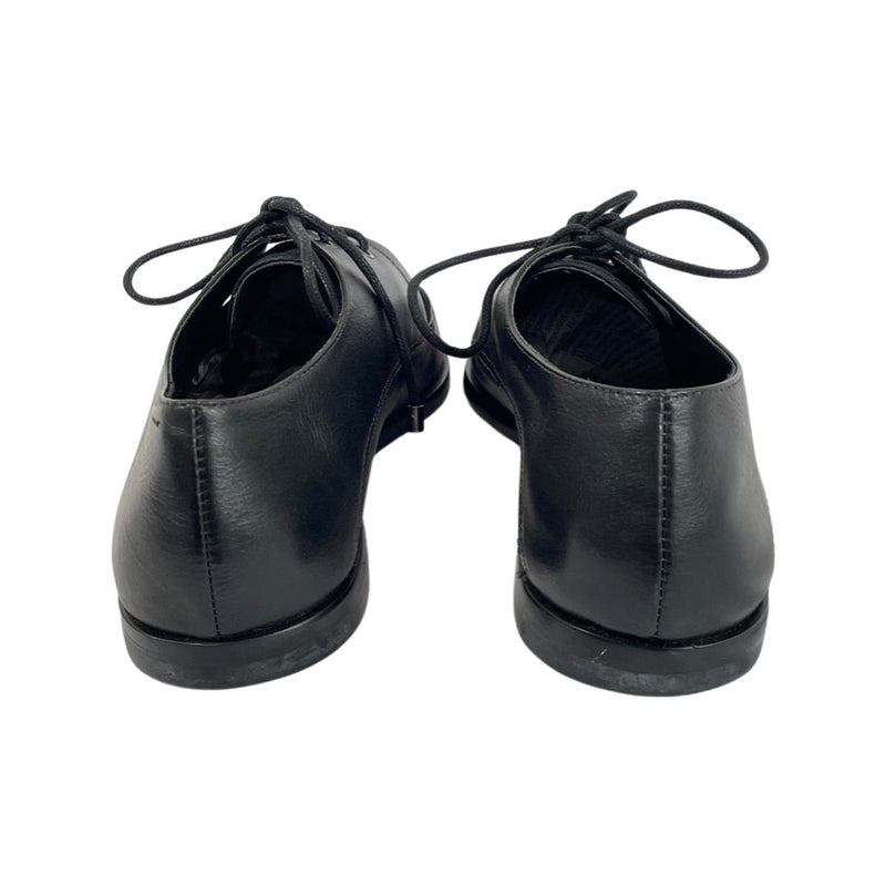 Tibi black suede and leather lace-up loafers | Size 39