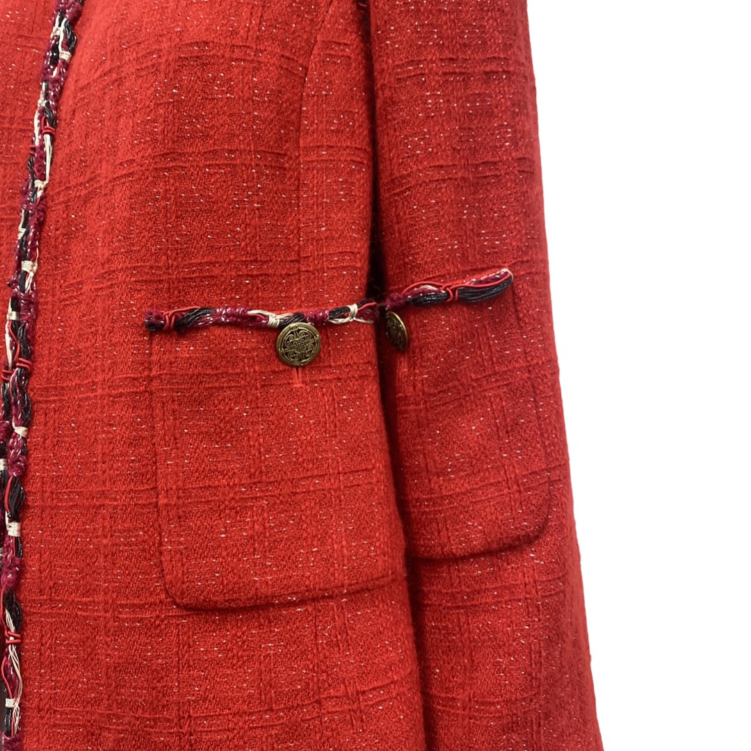 Wool suit jacket Chanel Red size 44 FR in Wool - 30887467