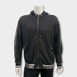 pre-owned DOLCE&GABBANA black cotton zipped sweatshirt | Size IT44