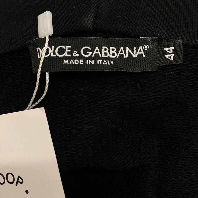 DOLCE&GABBANA black cotton zipped sweatshirt