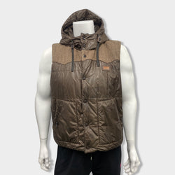 pre-owned DOLCE&GABBANA brown puffer west jacket | Size IT52