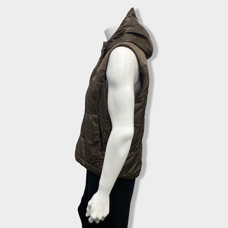 DOLCE&GABBANA brown puffer vest jacket
