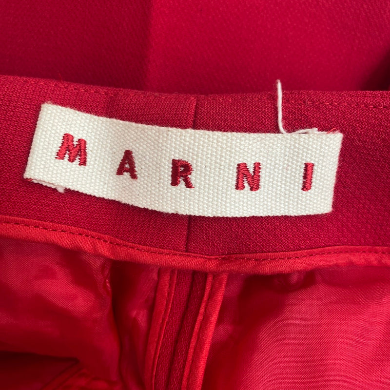 Marni red woolen trousers