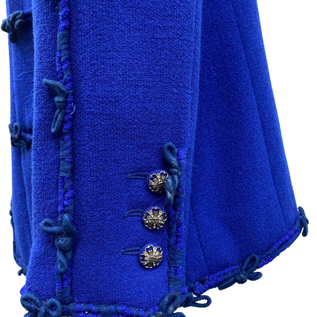 CHANEL electric blue woolen jacket with bows – Loop Generation