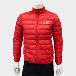 EMPORIO ARMANI BRIGHT RED LIGHT PUFFER JACKET