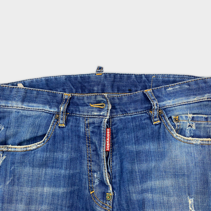 DSQUARED2 skinny blue jeans with rip details