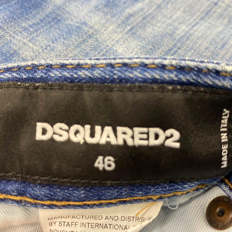 DSQUARED2 skinny blue jeans with rip details