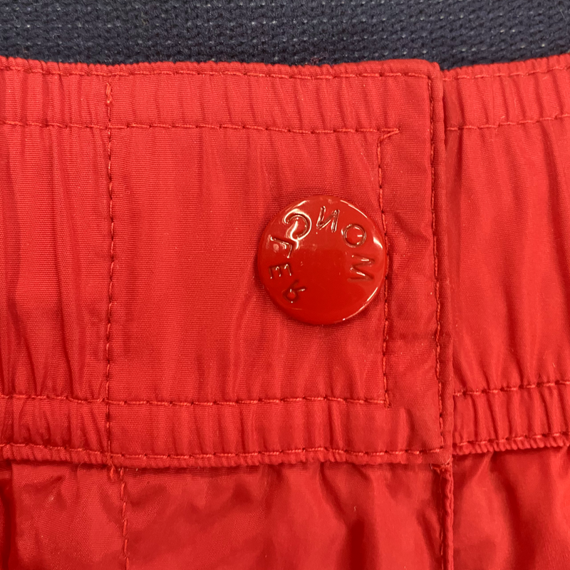Moncler red swimming trunks