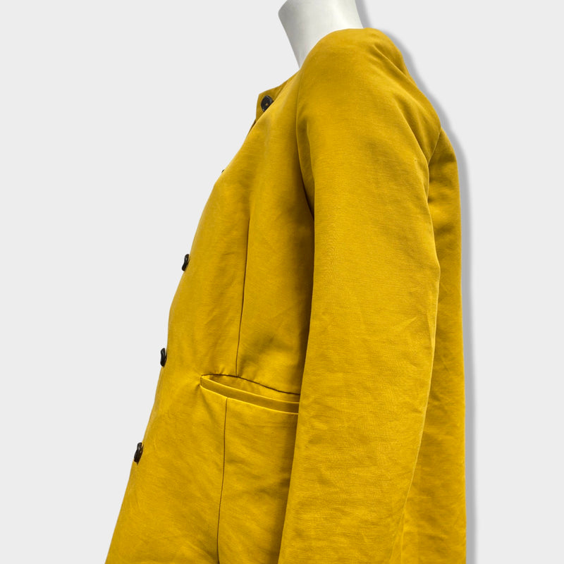 MARNI ochre cotton coat