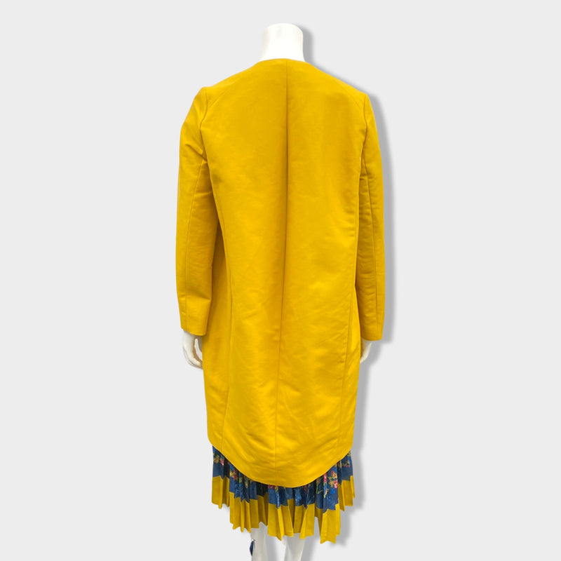 MARNI ochre cotton coat