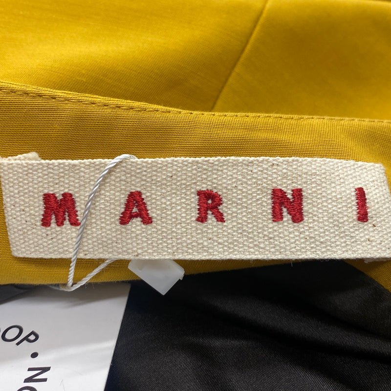 MARNI ochre cotton coat
