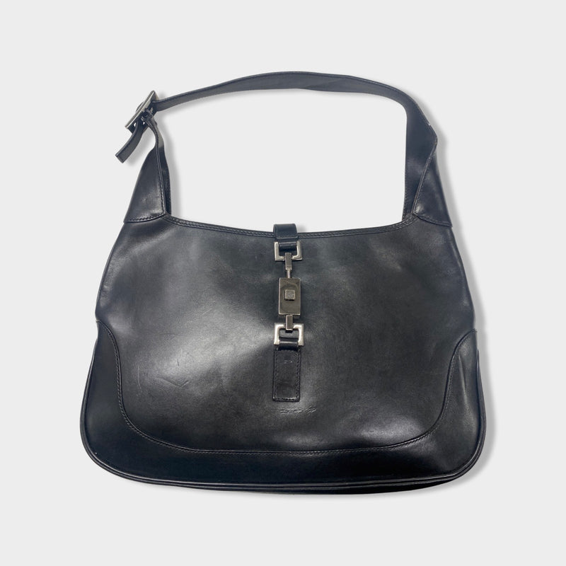 pre-owned GUCCI Jackie black handbag