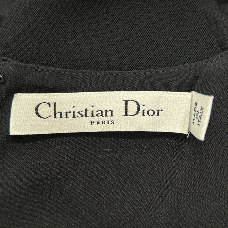 CHRISTIAN DIOR black silk dress