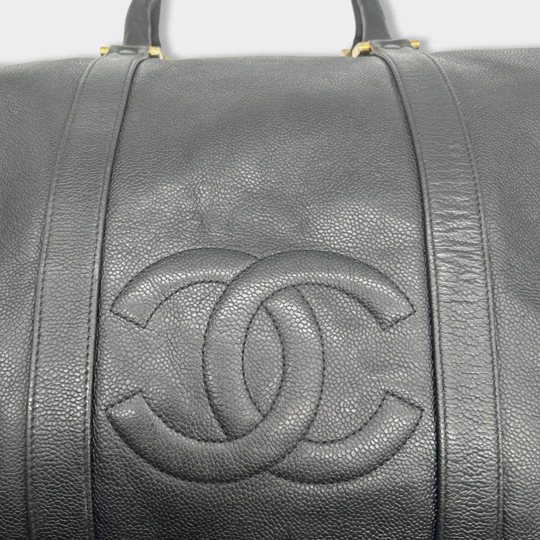 CHANEL black leather duffle bag – Loop Generation