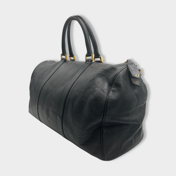 chanel black duffle bag large