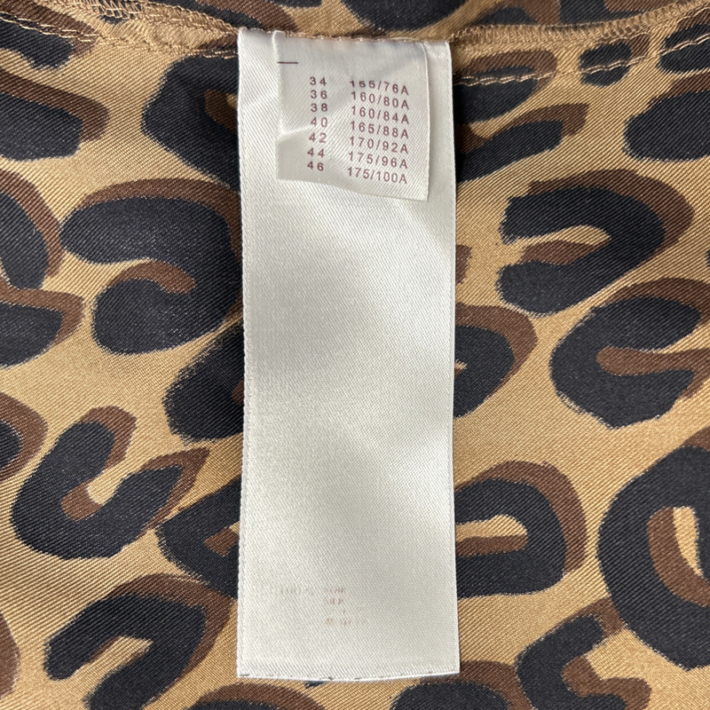 LOUIS VUITTON silk leopard print top