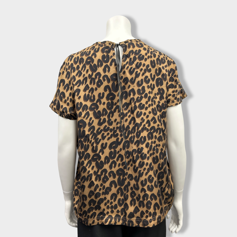 LOUIS VUITTON silk leopard print top
