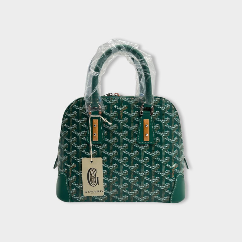 pre-owned GOYARD green leather Vendôme Mini handbag
