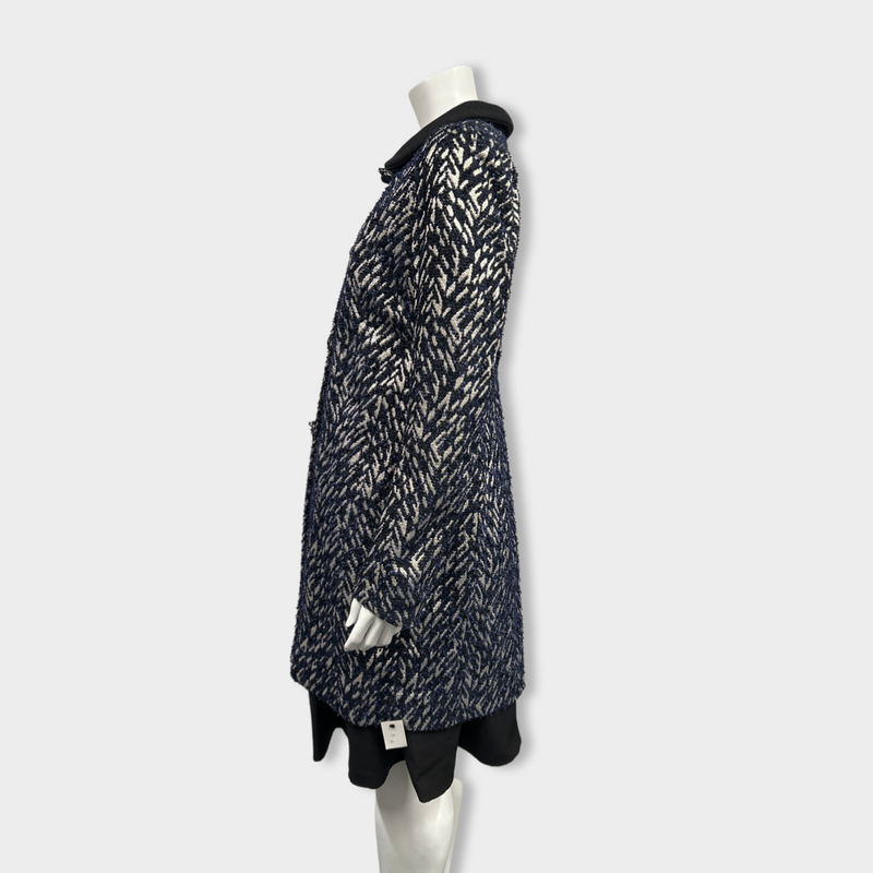 second-hand MARNI navy and metallic coat | Size IT42