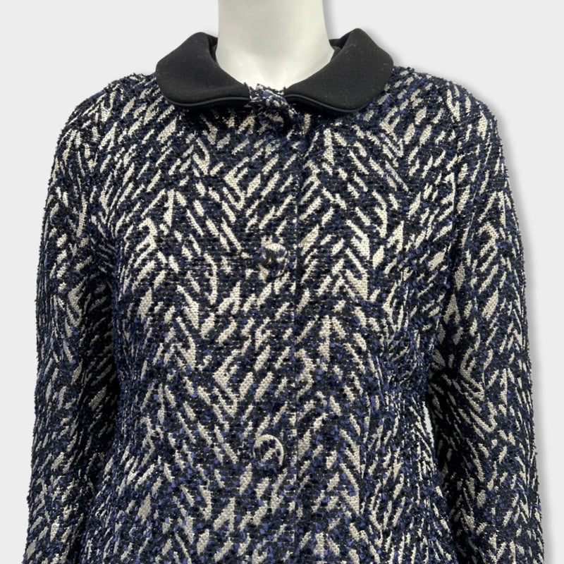 pre-owned MARNI navy and metallic coat | Size IT42
